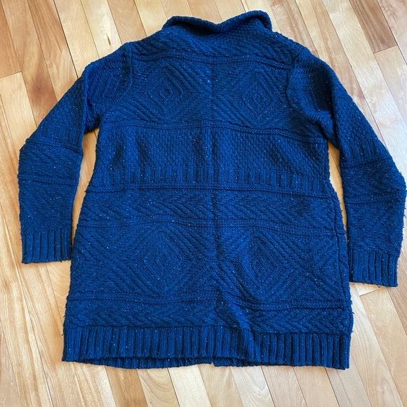 J. Jill sweater jacket navy blue small petite - Picture 4 of 6